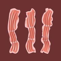 Bacon vector illustration for graphic design and decorative element