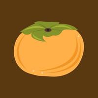 Persimmon vector illustration for graphic design and decorative element