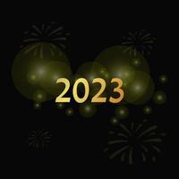 happy new year 2023 with year numbers only and background vector