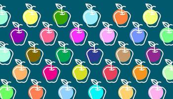 patrón de manzana ilustración de arte vectorial patrón de alimentos y frutas vector