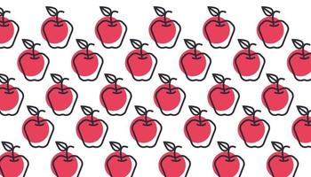 apple pattern vector art illustration food and fruit pattern