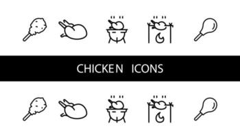 chicken icon design vector illustration symbol fried chicken icon