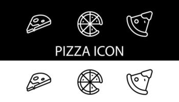 ilustración de icono de diseño de pizza vector de diseño de icono de comida rápida