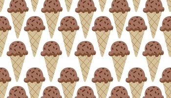 helado dulce patrón chocolate patrón vector arte ilustración