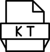 icono de formato de archivo kt vector