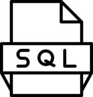 Sql File Format Icon vector