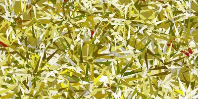 Light green, yellow vector pattern with polygonal shapes.