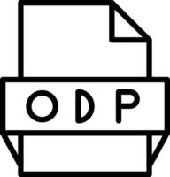 icono de formato de archivo odp vector