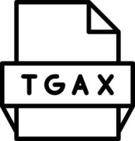 Tgax File Format Icon vector