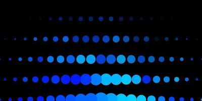 plantilla de vector azul oscuro con círculos.