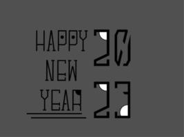 Happy New Year 2023, illustration design with elegance concept vector