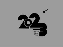 feliz año nuevo 2023, diseño de ilustración con concepto de elegancia vector