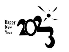 Happy New Year 2023, illustration design with elegance concept vector