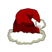 santa hat icon design, red hat santa with elegant concept vector