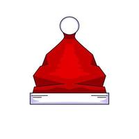 diseño de icono de sombrero de santa, sombrero rojo santa con concepto elegante vector