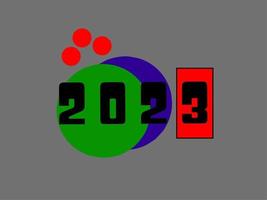 feliz año nuevo 2023, diseño de ilustración con concepto de elegancia vector