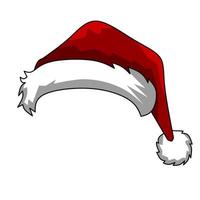 santa hat icon design, red hat santa with elegant concept vector