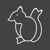 Unique Squirrel Vector Line Icon