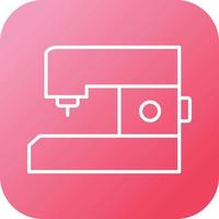 Unique Sewing Machine Vector Line Icon