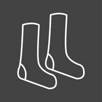 icono de línea de vector de calcetines únicos