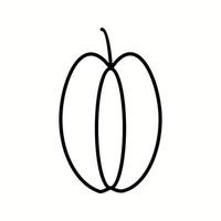 Unique Carambola Vector Line Icon