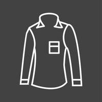 icono de línea de vector de camisa casual única