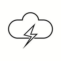 Unique Cloud Vector Line Icon