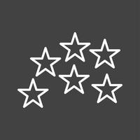 Unique Stars Vector Line Icon