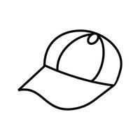 Unique Summer Cap Vector Line Icon