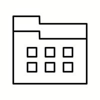 Unique File Manager Vector Line Icon