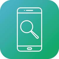 Unique Search Vector Line Icon