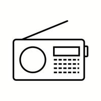 icono de línea de vector de conjunto de radio único