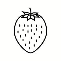 Unique Strawberry Vector Line Icon