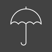 icono de línea de vector de paraguas único