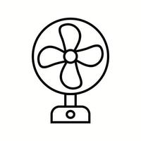 icono de línea de vector de ventilador único