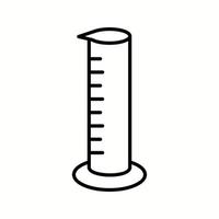 Unique Graduated Cylinder Vector Line Icon