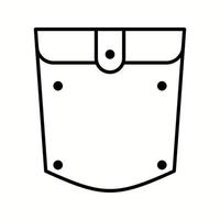 Unique Pocket Square Vector Line Icon
