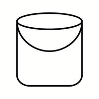 Unique Sand Bucket Vector Line Icon