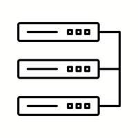 Unique Data Center Vector Line Icon