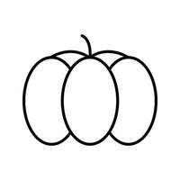 Unique Pumpkin Vector Line Icon