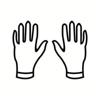 Unique Gloves Line Vector Icon