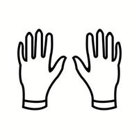 Unique Gloves Line Vector Icon