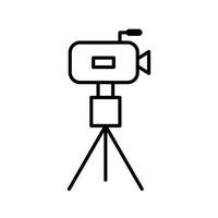 Unique Camera On Stand Vector Line Icon