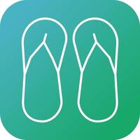 Unique Sandal Vector Line Icon