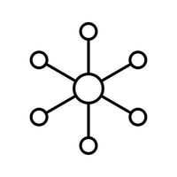 Unique Molecular Structure II Vector Line Icon