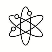Unique Atomic Structure Vector Line Icon