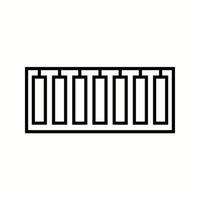 Unique Piano Keys Vector Line Icon