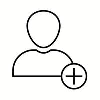 Unique Add Account Vector Line Icon