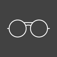 icono de línea de vector de gafas vintage único