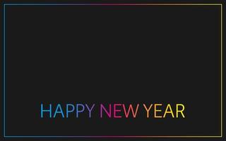 Happy new year modern cmyk greeting card. Coloured holiday greeting background. Vector illustration